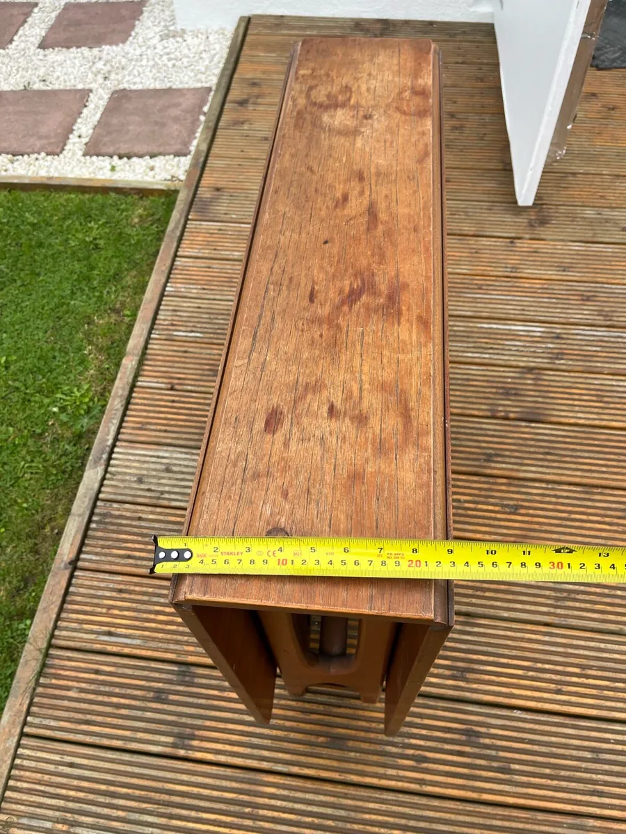 Solid wood drop leaf table - Image 3