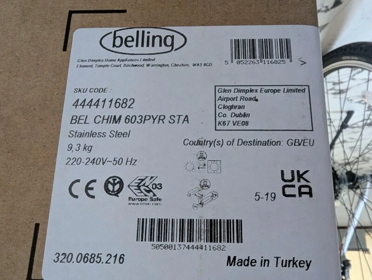 Belling Stainless Steel Cooker Hood - Image 1