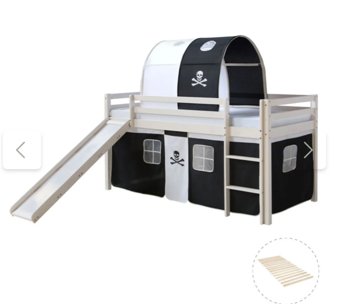 White Pine Loft bed with mattress - Image 3