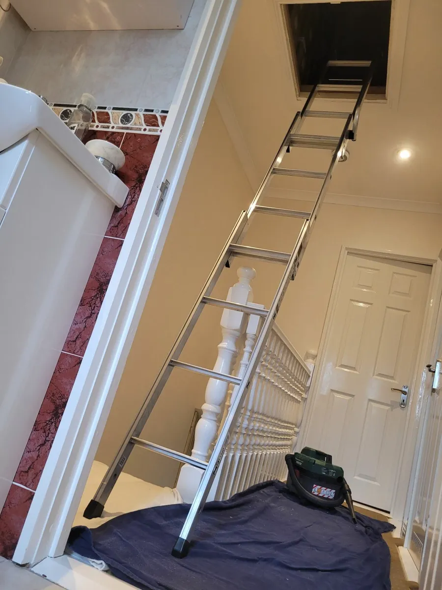 Attic ladder with Handrail, Hatch, Architrave pole - Image 2