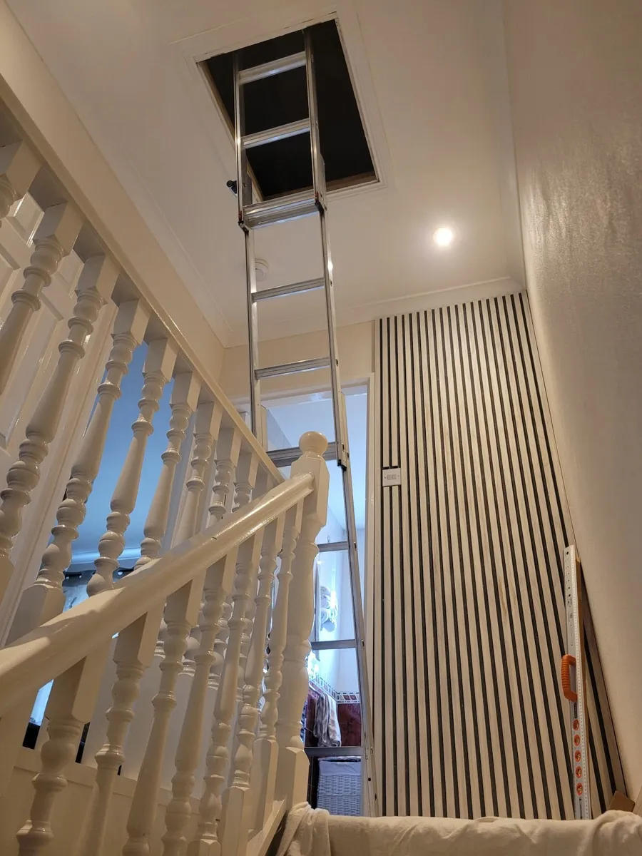 Attic ladder with Handrail, Hatch, Architrave pole - Image 3