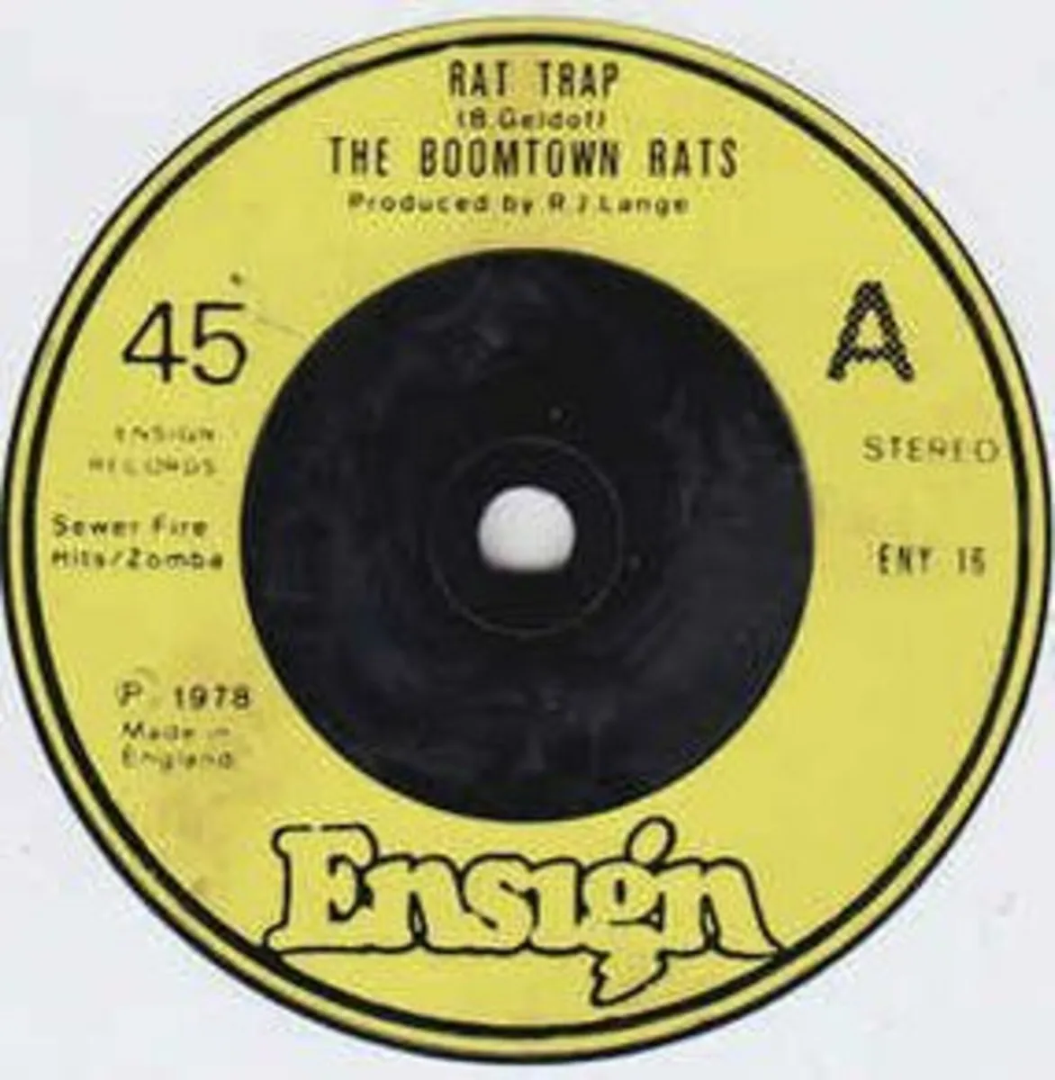 Iconic Vinyl single - Boomtown Rats - Rat Trap