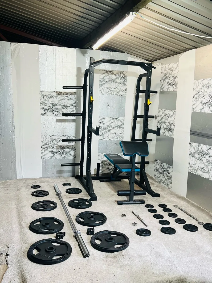 FULL GYM COMMERCIAL RACK BENCH WEIGHTS BAR WEIGHTS - Image 3