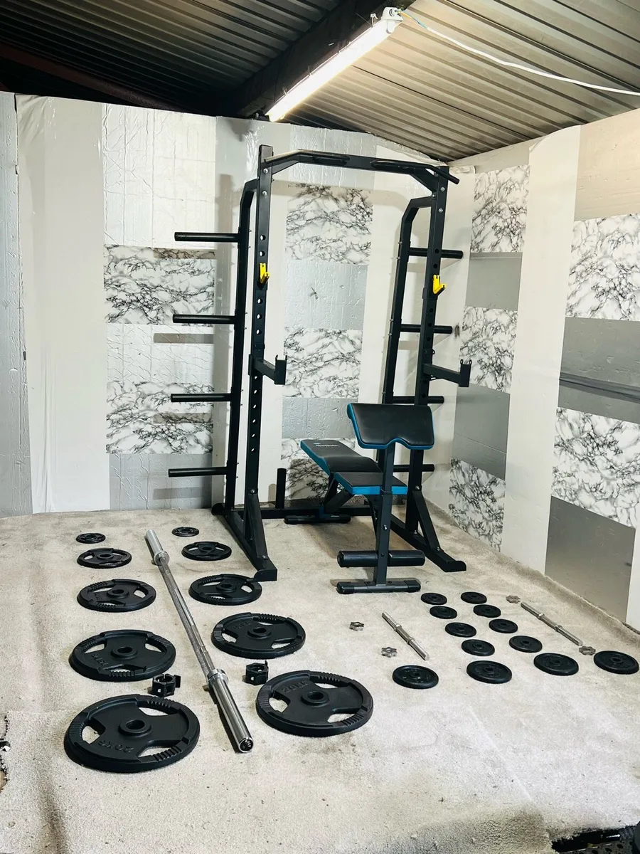 FULL GYM COMMERCIAL RACK BENCH WEIGHTS BAR WEIGHTS - Image 4