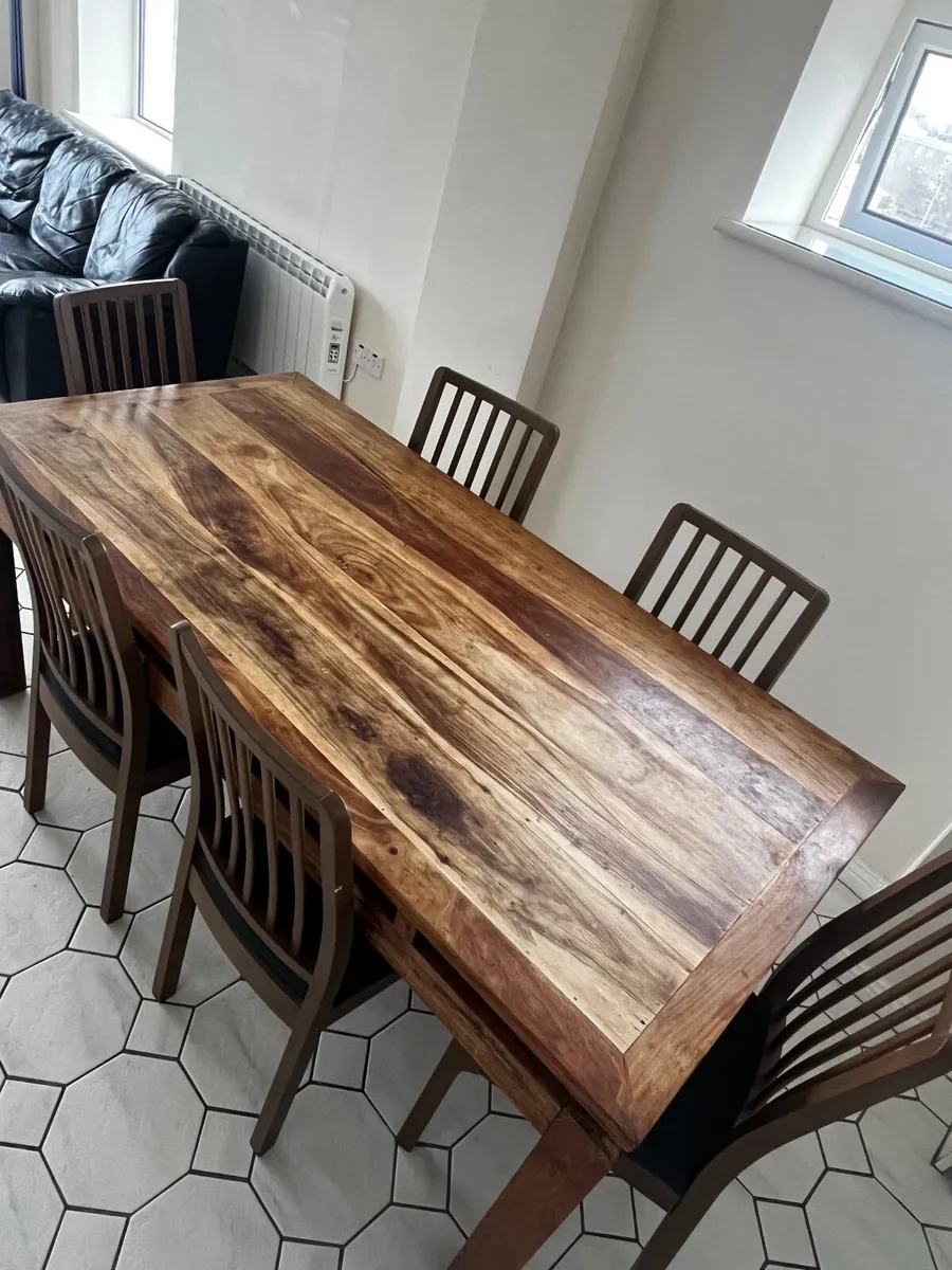 Dinning table with 6 chairs - Image 2