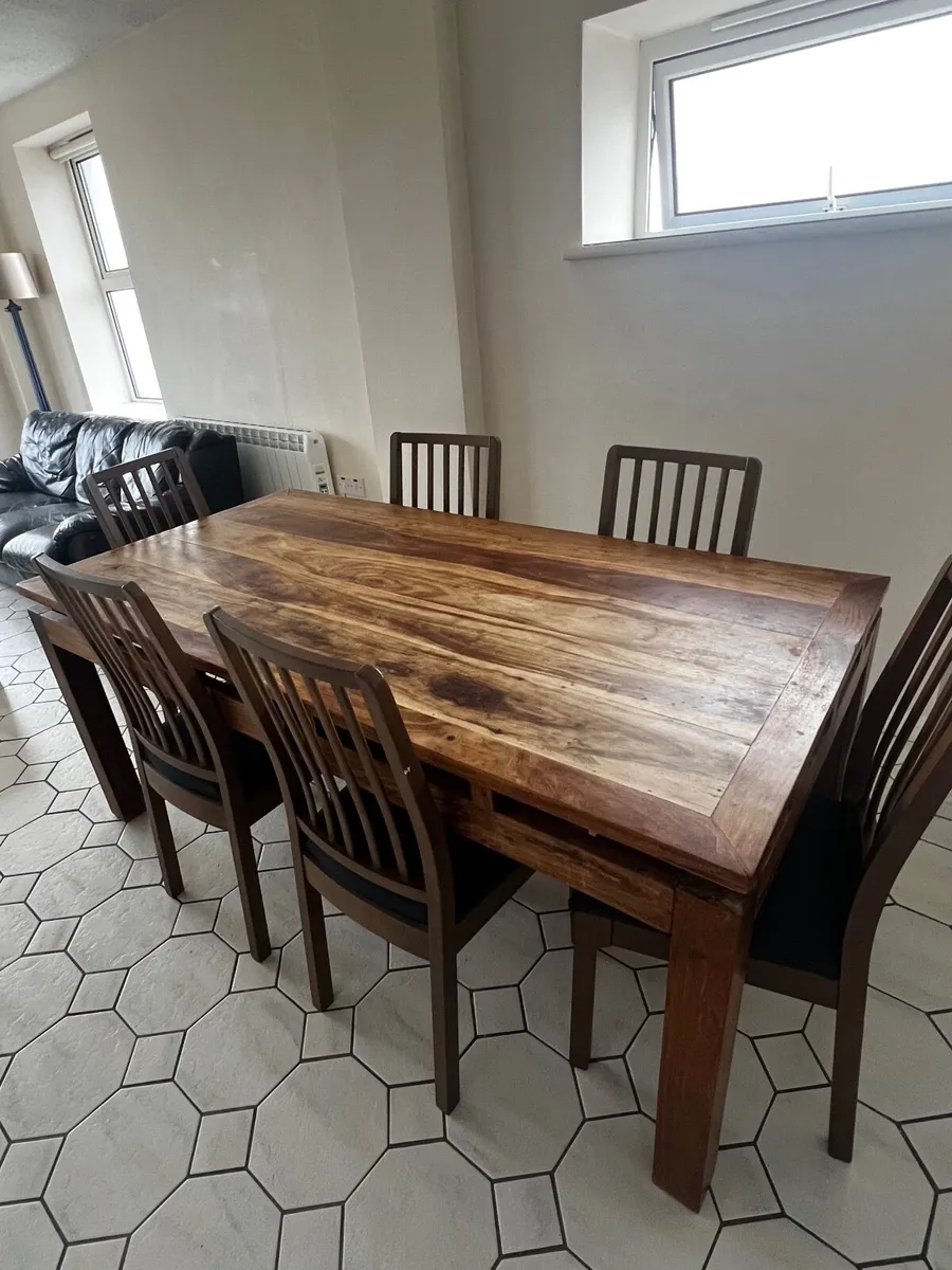 Dinning table with 6 chairs - Image 3