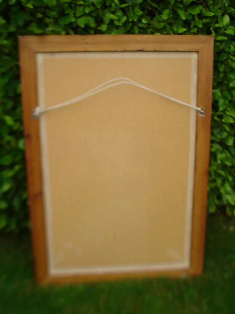 LARGE QUALITY  DARK PINE MIRROR. - Image 4