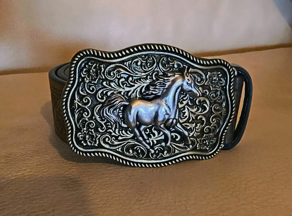 Cowboy Belt  with a horse, WESTERN BELTs New! - Image 1