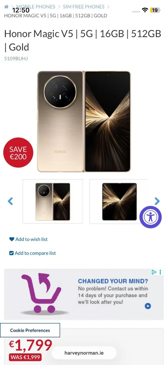 Honor Magic V5 512 Gb the best folding phone in 25 - Image 1