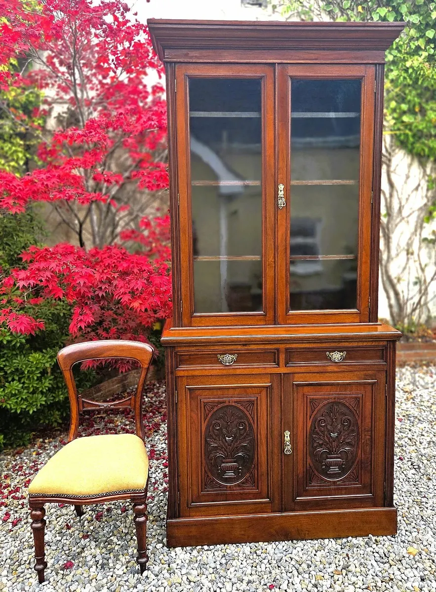 Tall Edwardian Library Bookcase- Circa 1905 - Image 1