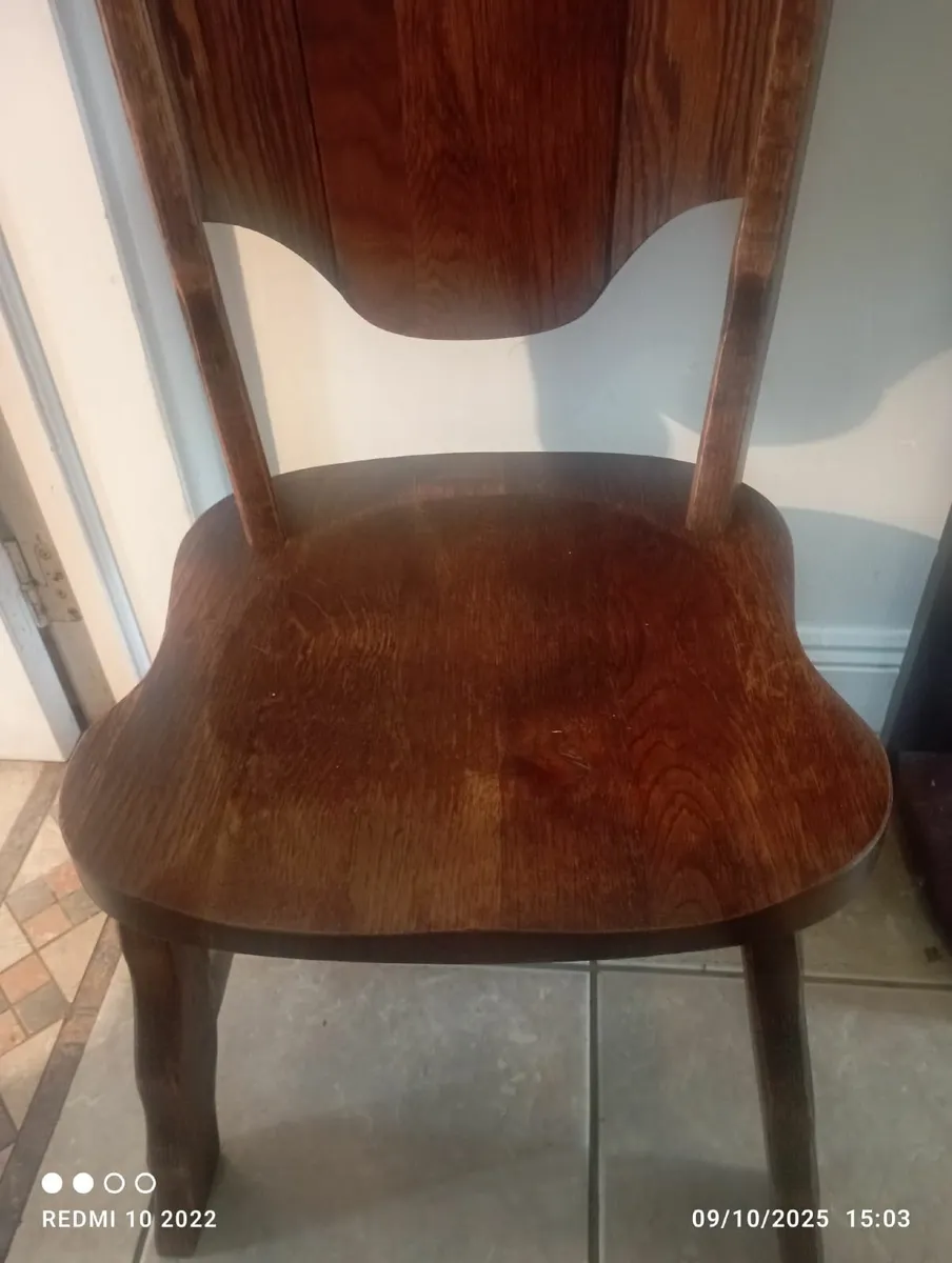 Vintage Oak Chairs With "Rampant Lion Motif"" - Image 2