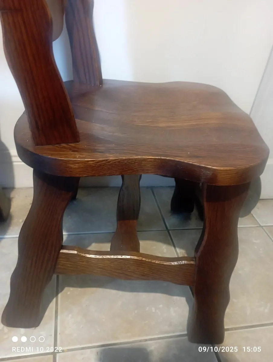Vintage Oak Chairs With "Rampant Lion Motif"" - Image 4