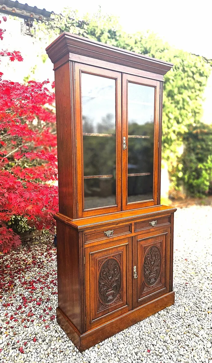 Tall Edwardian Library Bookcase- Circa 1905 - Image 2