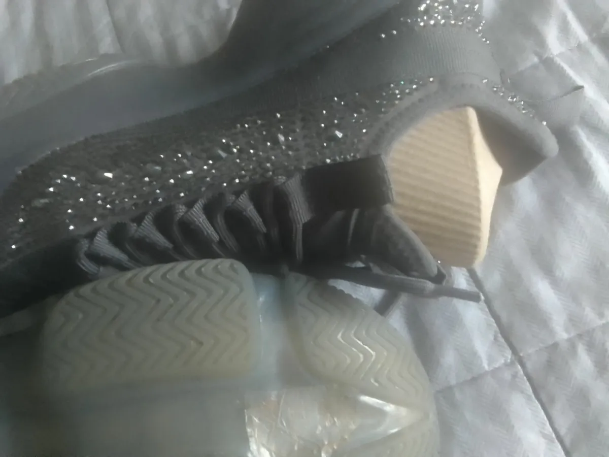 STEVE MADDEN GREY MAXILLA EMBELLISHED TRAINERS 6 - Image 4