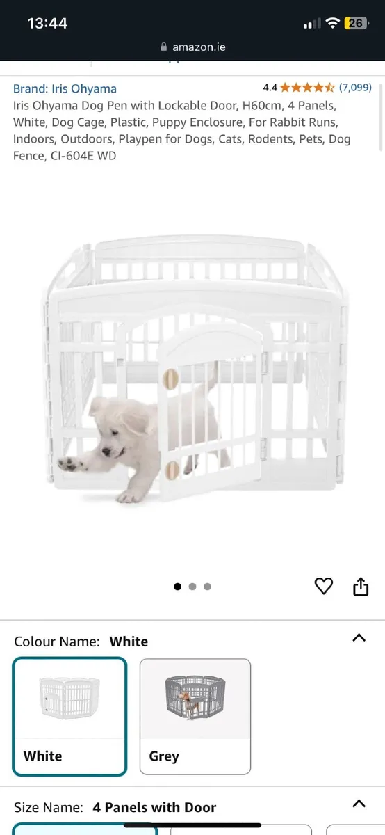 Puppy pen, bed and car bed - Image 1
