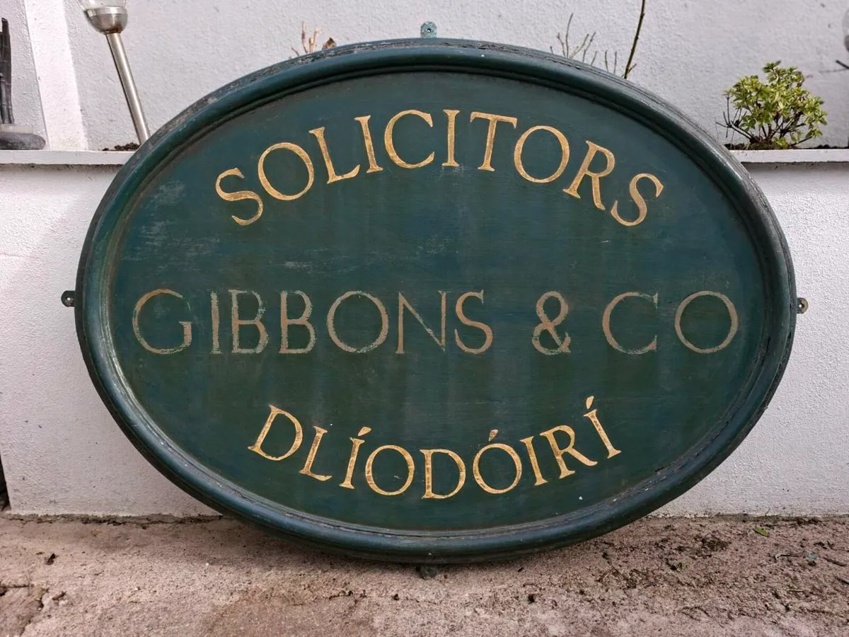 Large Old Solicitors sign - Image 1