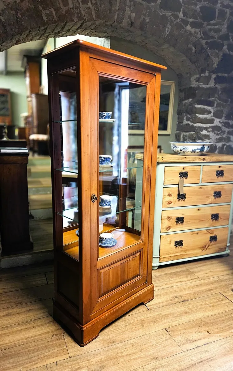 French Cherrywood Display Cabinet - Image 1