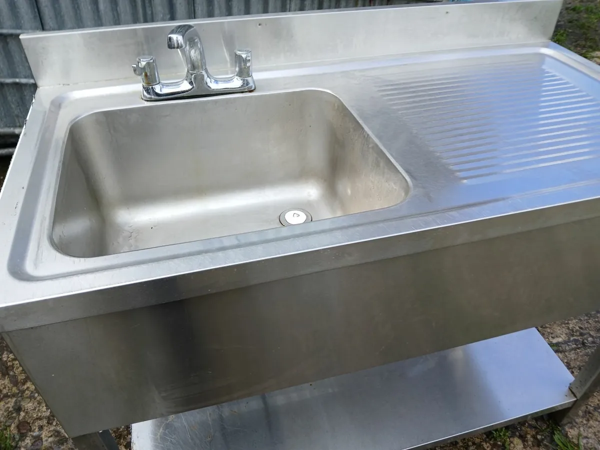 Stainless steel cabbinet sink unit complete - Image 1