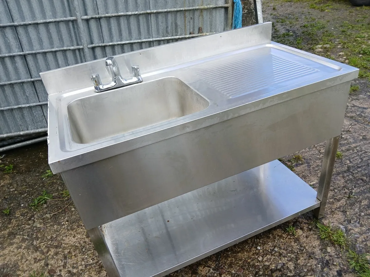 Stainless steel cabbinet sink unit complete - Image 3
