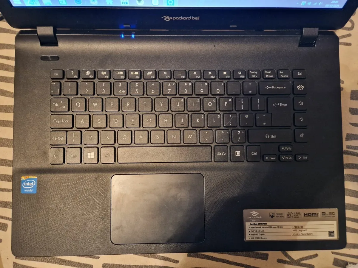 Packard Bell Laptop, EasyNote Z5WGM Intel Celeron - Image 3