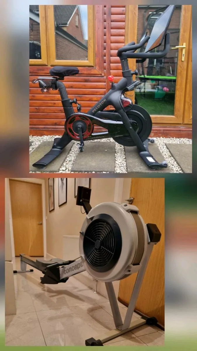 Peloton plus bike and concept 2 rower