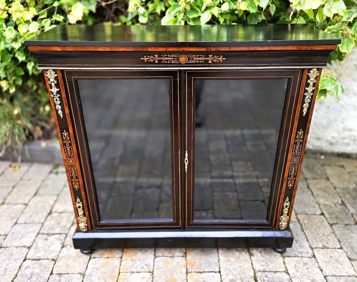 Victorian Ebonised Display Cabinet- Circa 1860 - Image 1