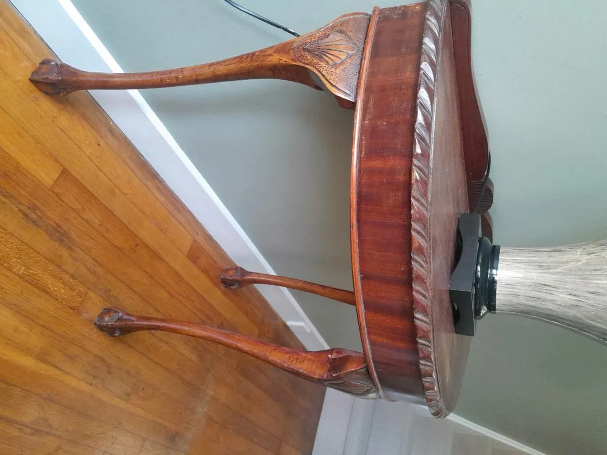 Mahogany ornate hall table - Image 1