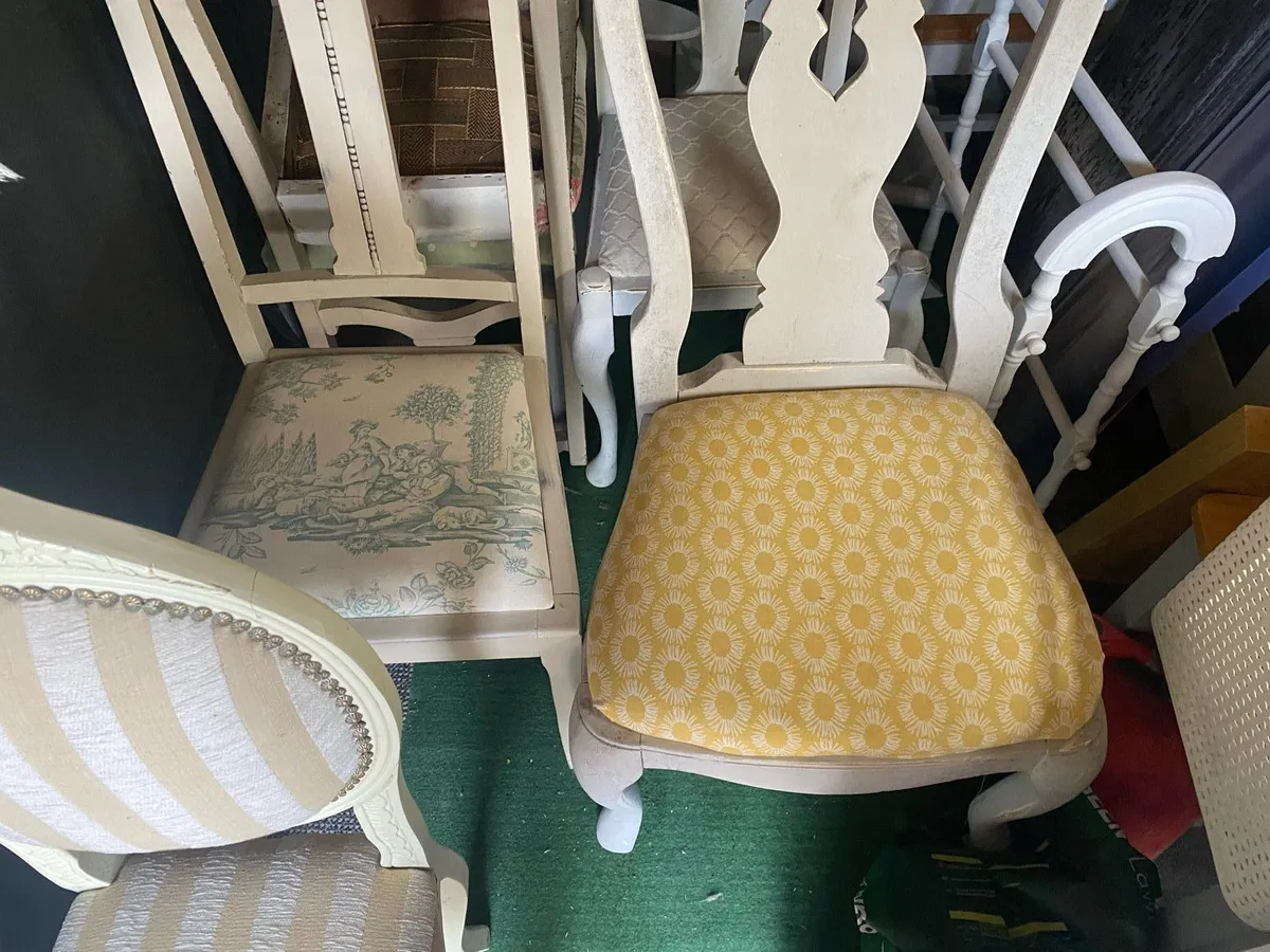 Antique chairs x 6 - Image 3