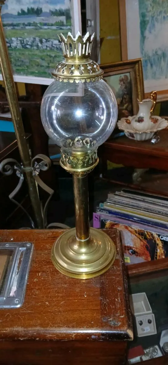 Sherwoods antique brass spring loaded candlestick - Image 1