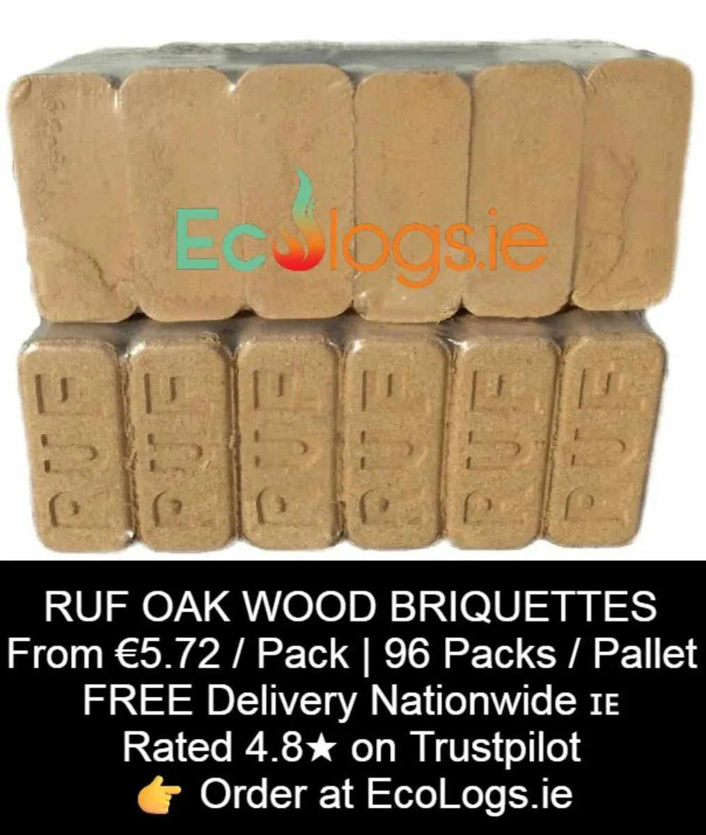 RUF Oak Wood Briquettes – Free Delivery + €20 OFF! - Image 1