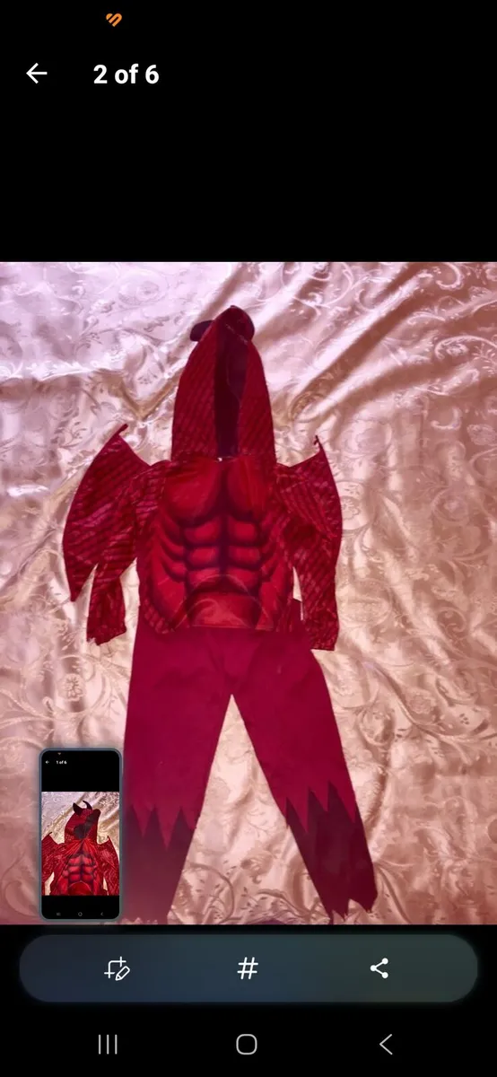 Boys Devil Costume Halloween Fancy Dress Devil Cis - Image 2