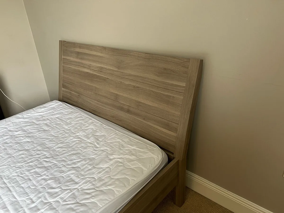 Double bed frame & mattress - Image 1