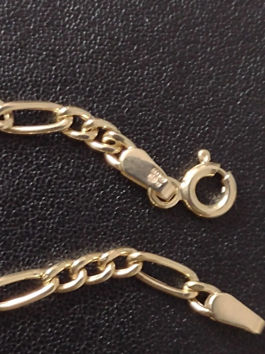 New 9ct gold Figaro necklace 18" - Image 2