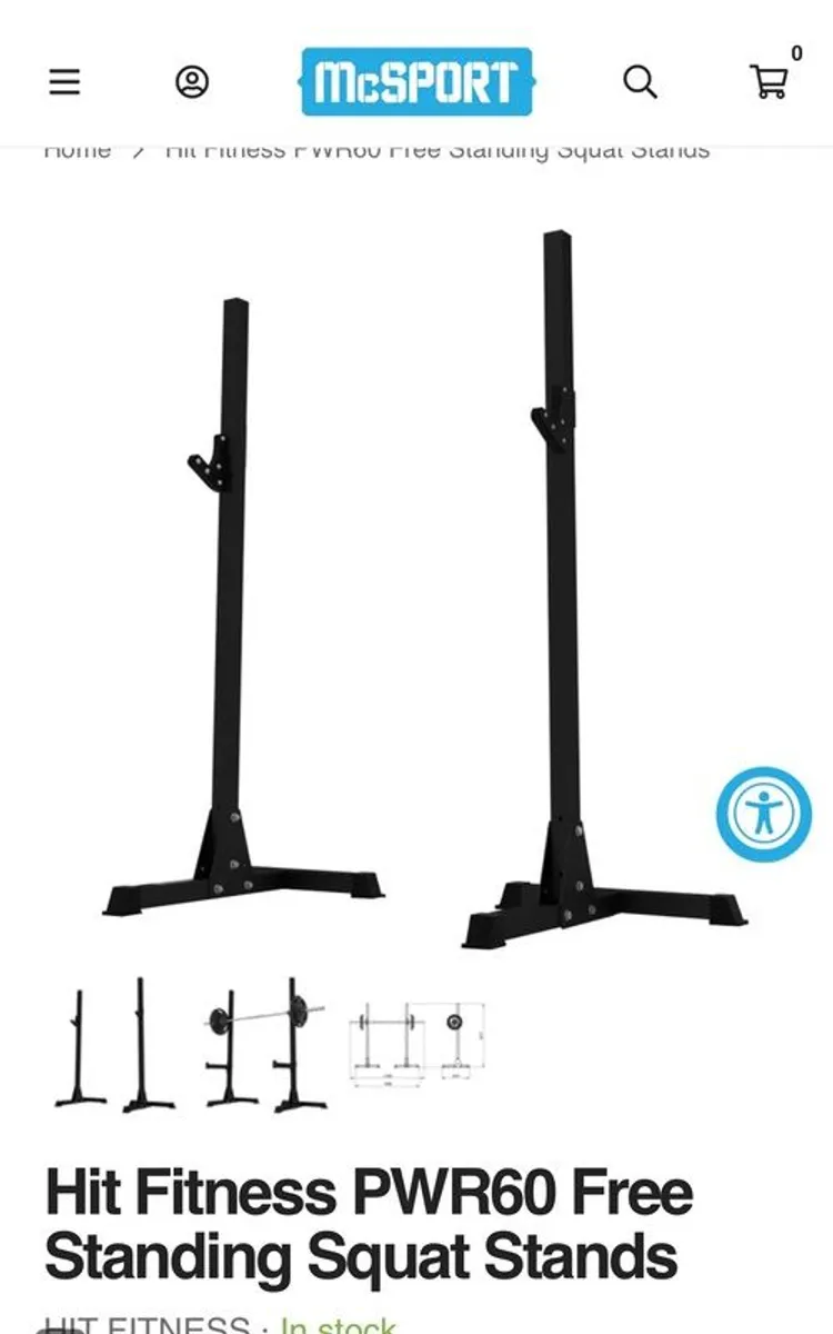 Hit Fitness PWR60 Free Standing Squat Stands - Image 2