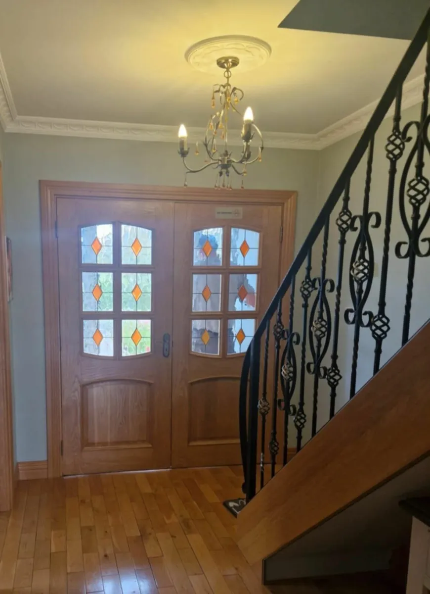 Double Solid Oak Interior Doors with handles - Image 3