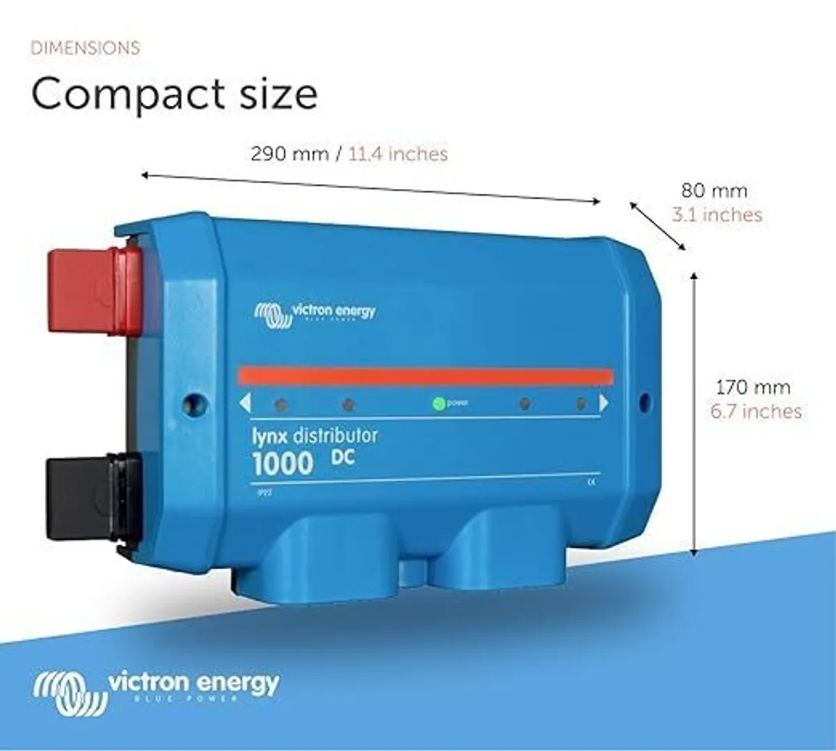 Victron Energy Lynx Distributor - Modular M10 DC Bus Bar with 4 Fuses - Image 4