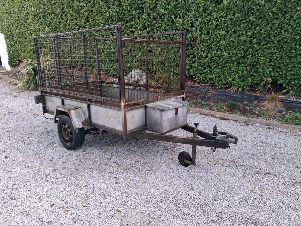 Heavy duty single axle trailer 7 x 4 ft - Image 1