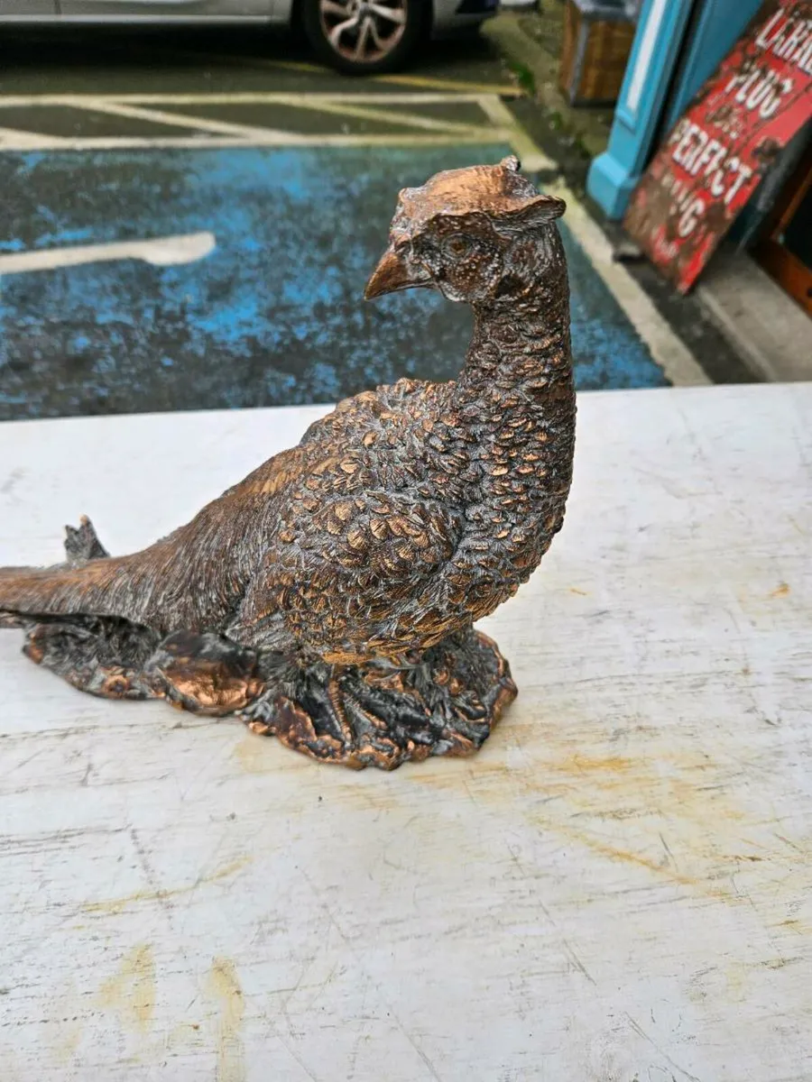 Vintage Looking Copper Effect Pheasant - Image 2