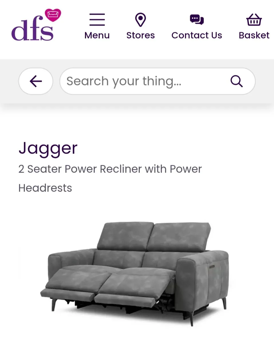 2 seater power reclining sofas - Image 1