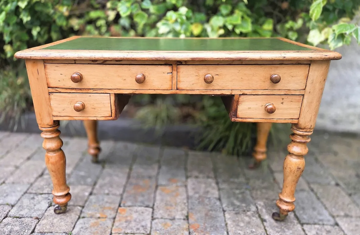 Victorian Pine Writing Table- Circa 1880 - Image 1