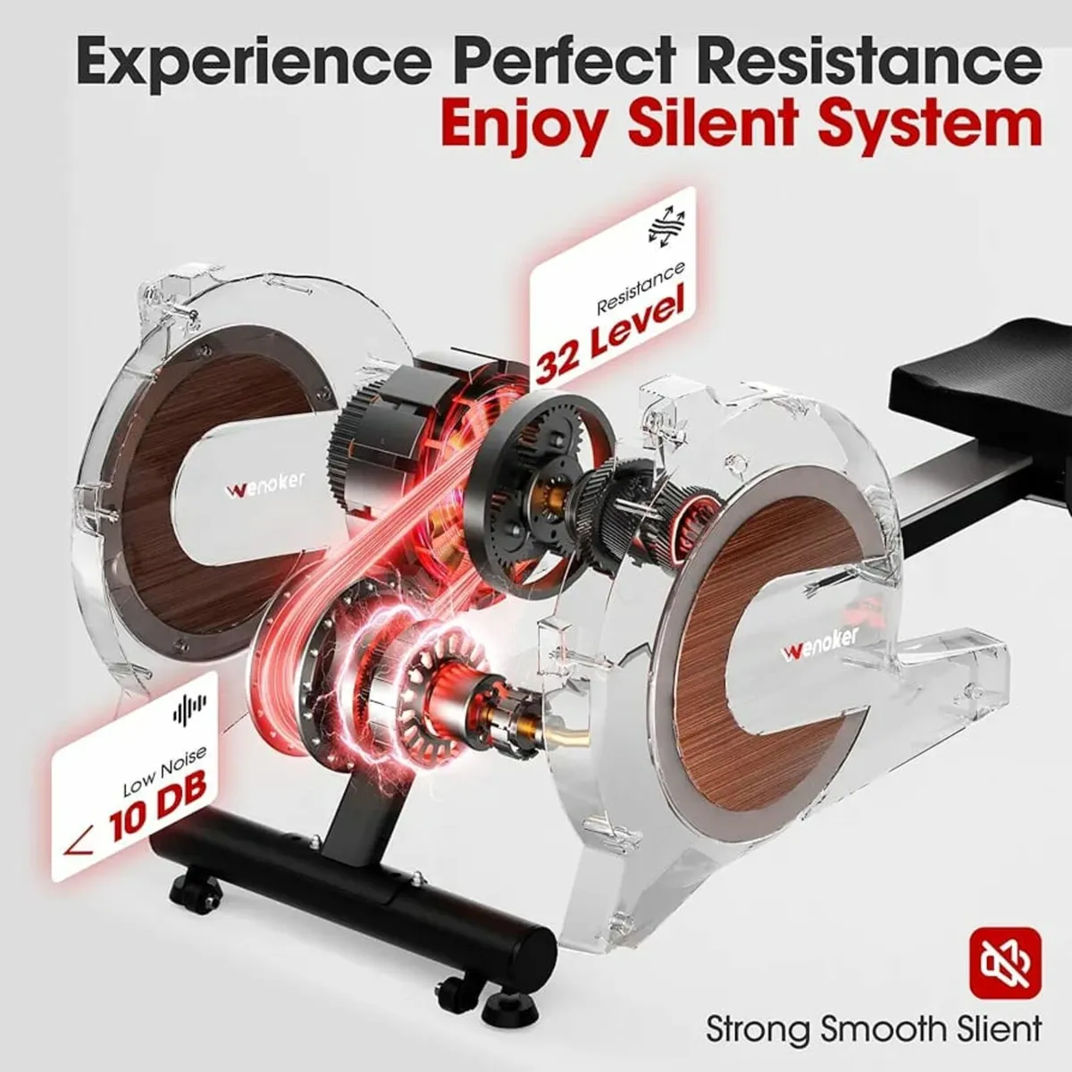 Rowing Machine APP Compatible，Indoor Exercise Equi - Image 3