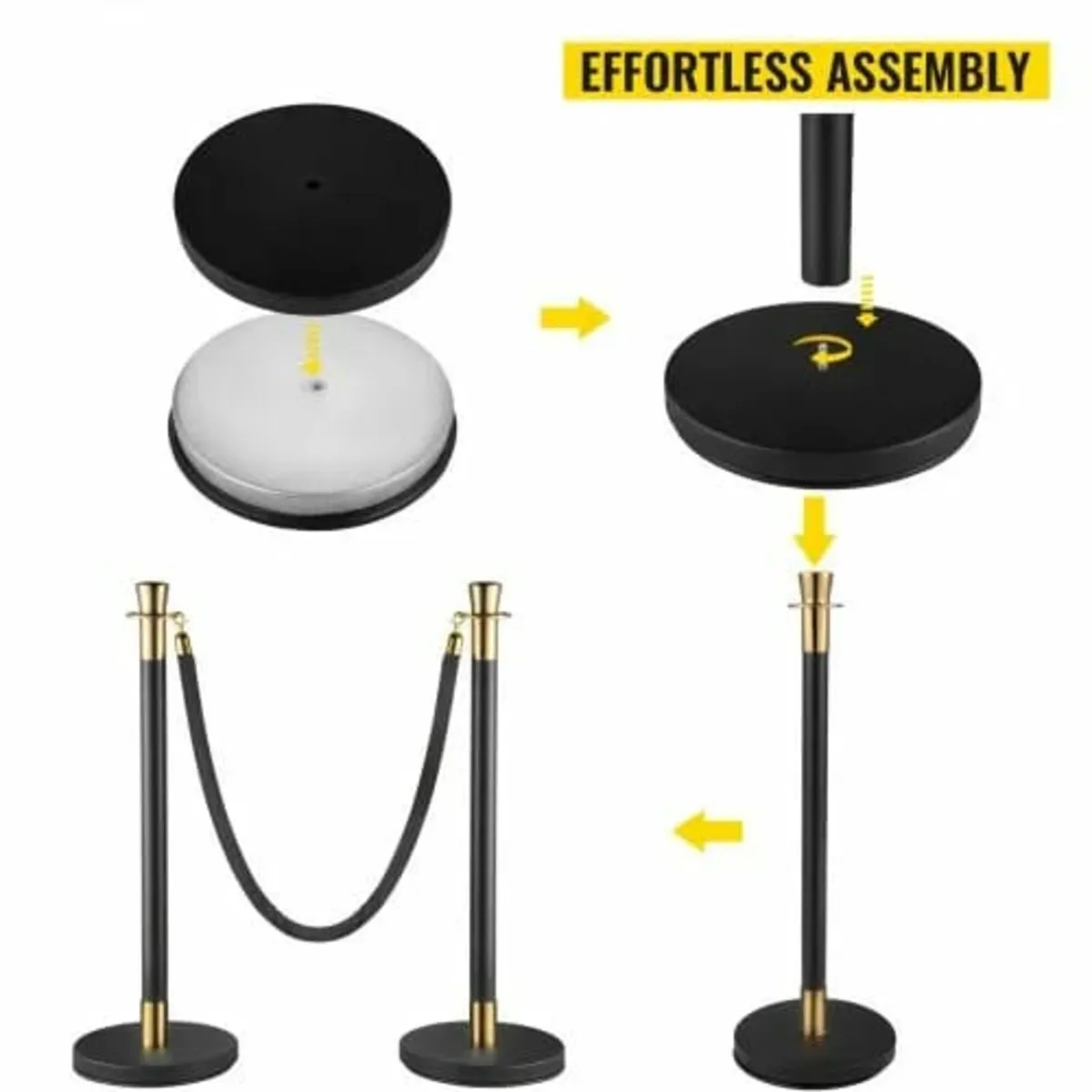 Crowd Control Stanchion, Set of 6 Pieces Stanchion - Image 2
