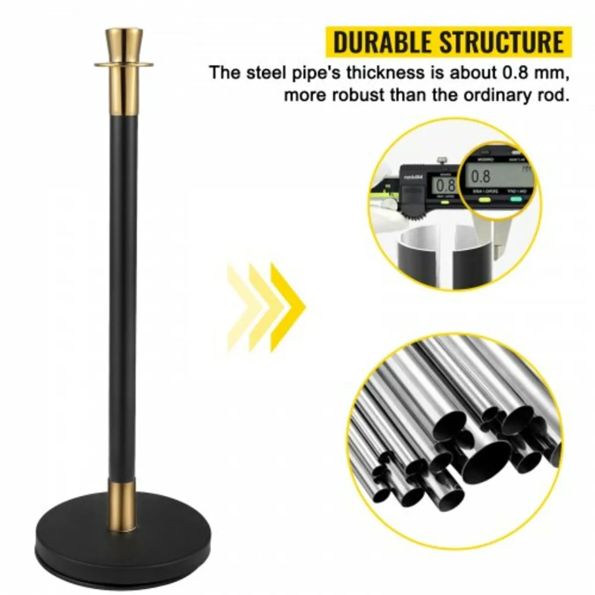 Crowd Control Stanchion, Set of 6 Pieces Stanchion - Image 3