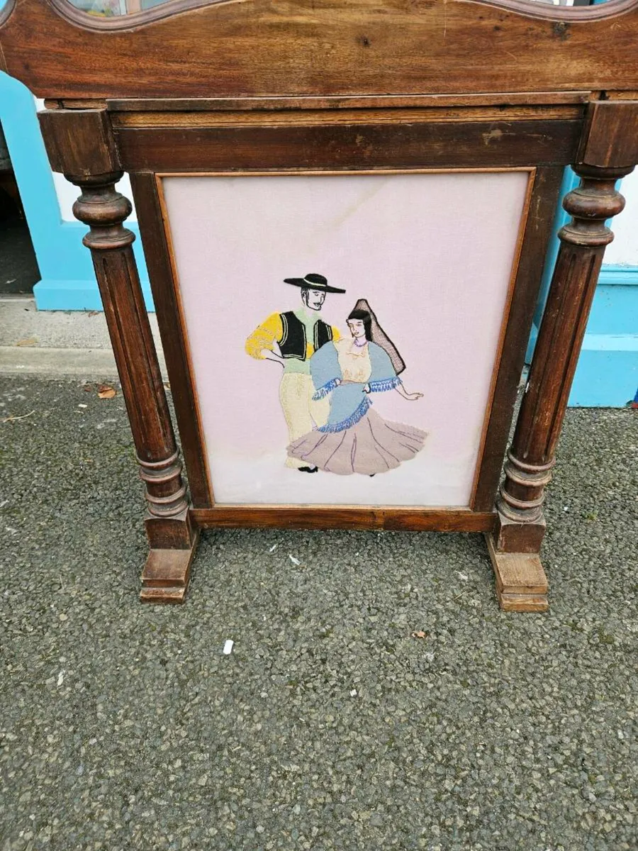 Vintage Antique Fire Screen - Image 3