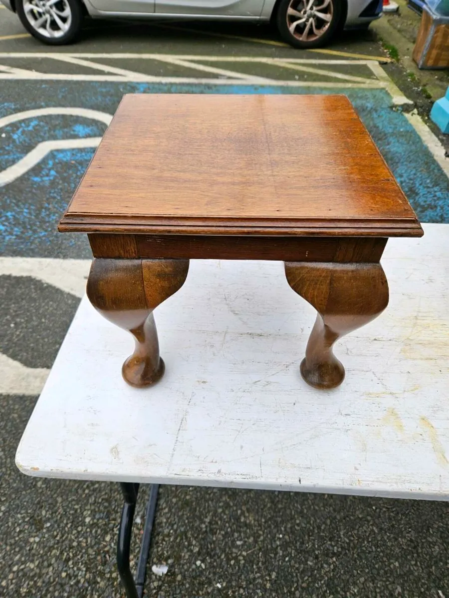 Vintage Small Table Plant Stand - Image 1
