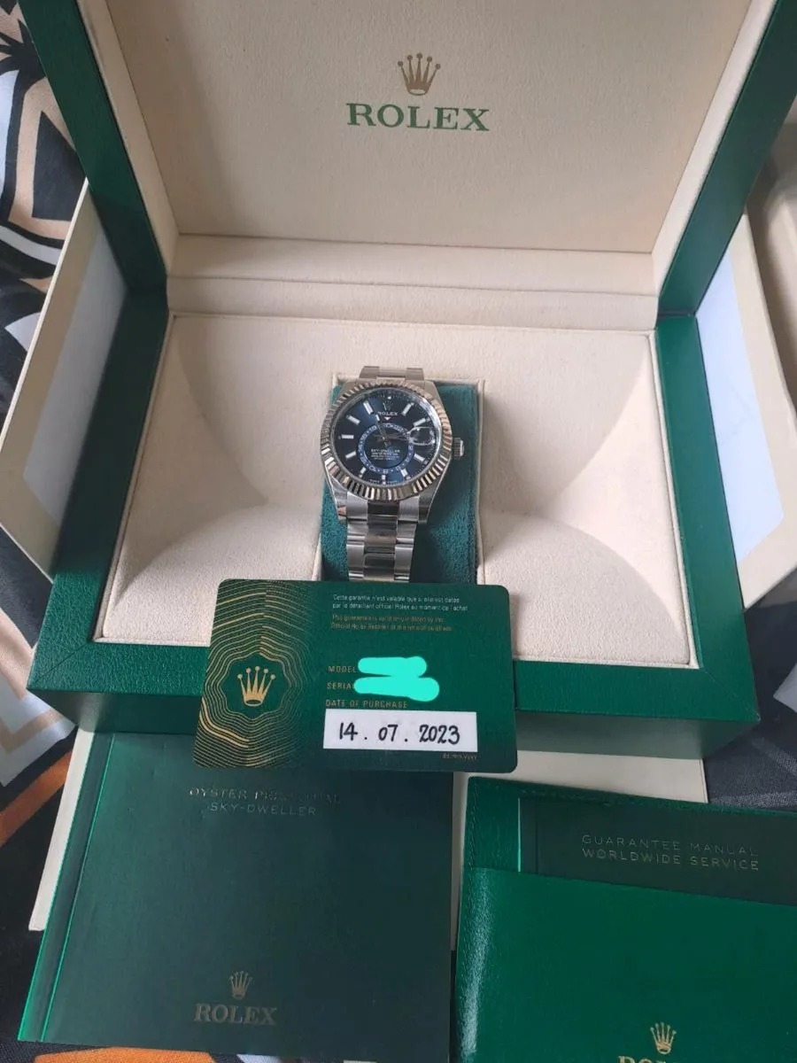2023 rolex blue dial skydweller oyster bracelet - Image 1