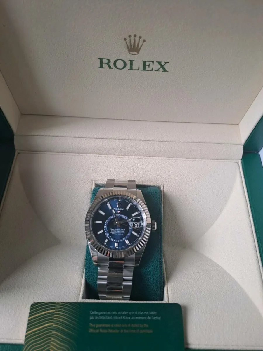 2023 rolex blue dial skydweller oyster bracelet - Image 2