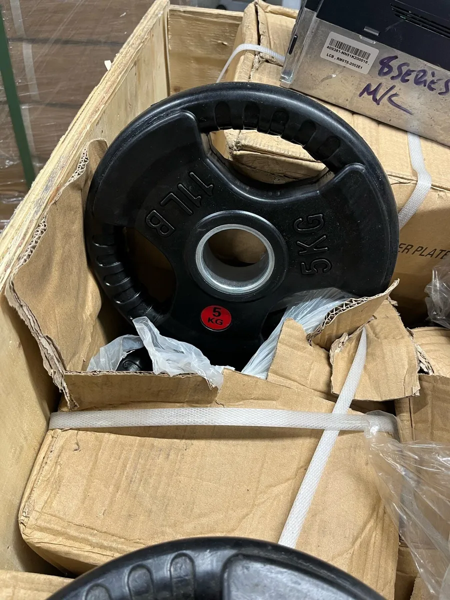 New: 140kg Olympic rubber tri grip weight - Image 2