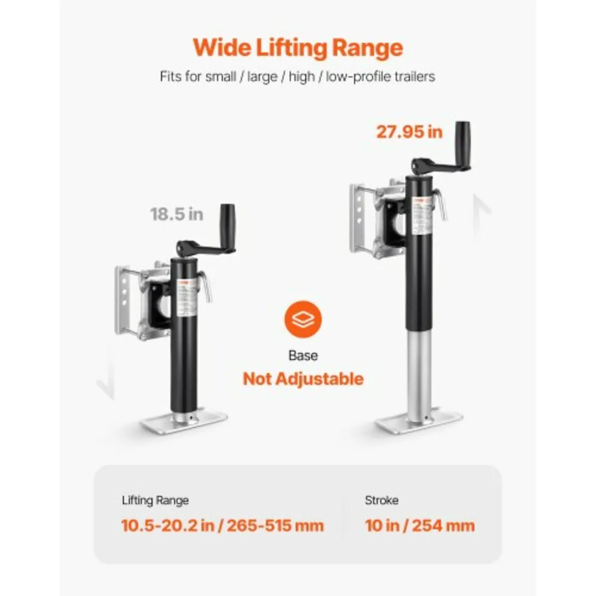 Trailer Jack, 2000 lbs Dynamic Load Capacity, Heav - Image 4