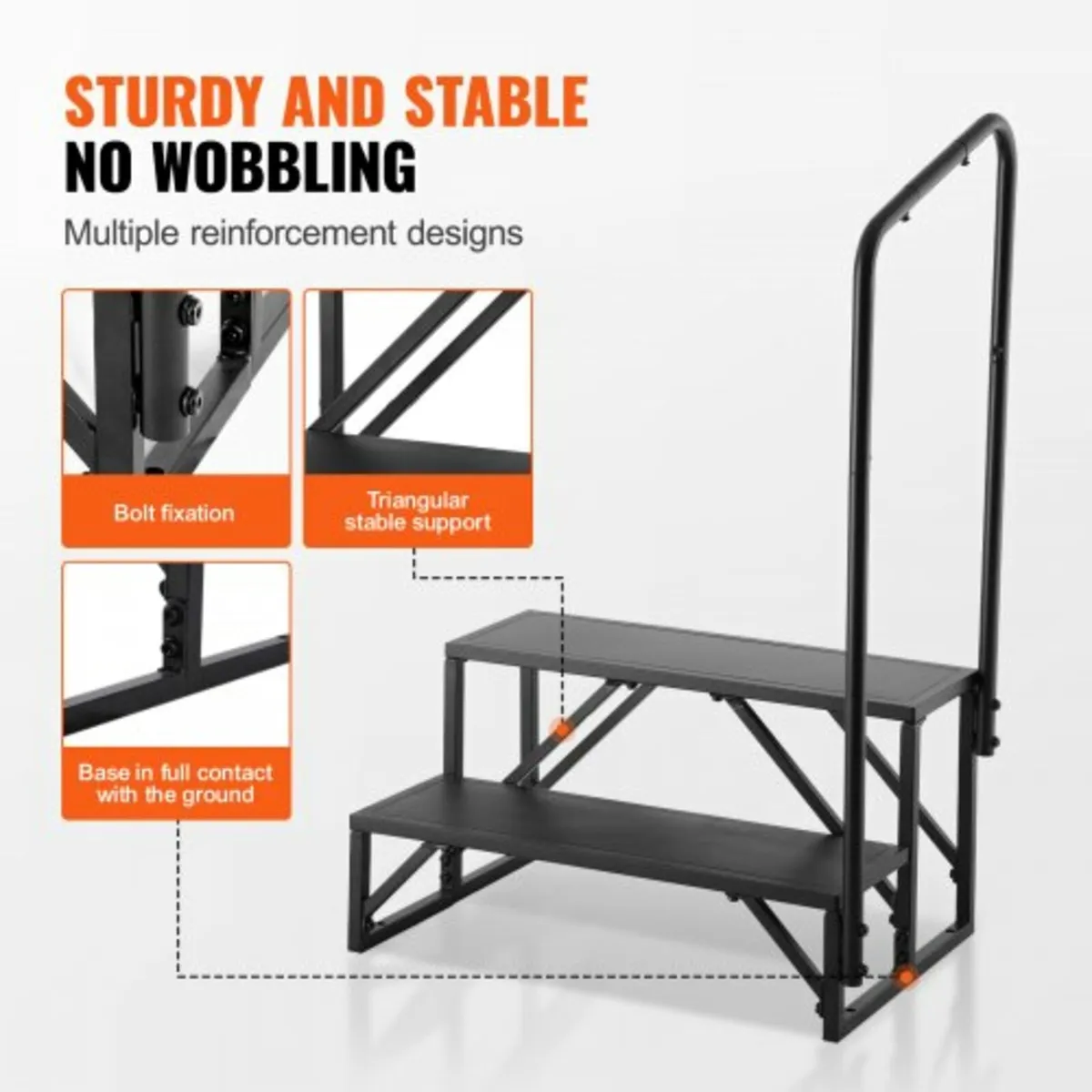 RV Steps, 2-Step RV Stairs, 440 LBS/199.6 kg Load - Image 4
